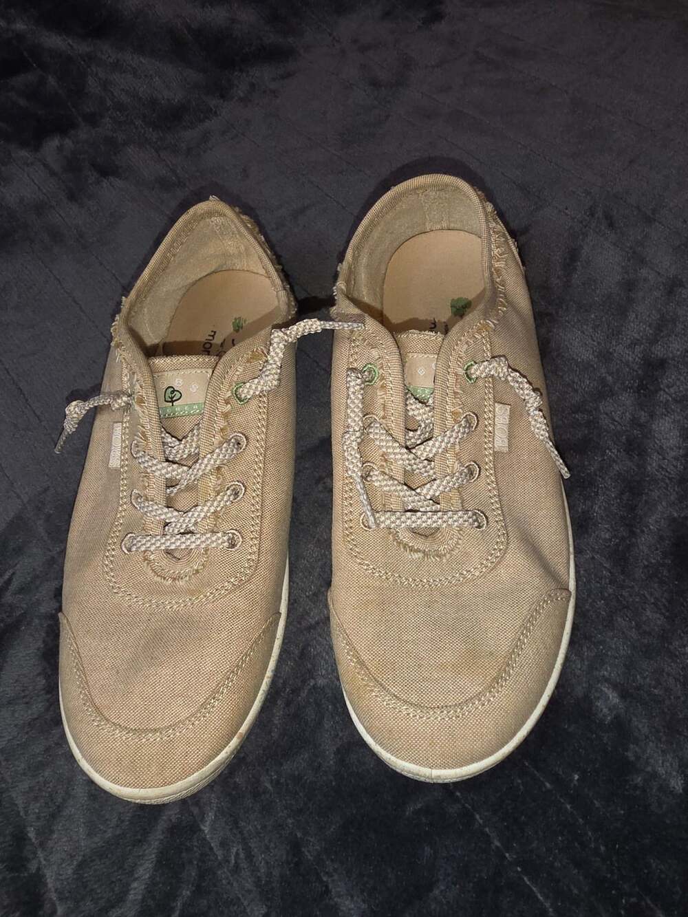 BOBS from Skechers Clean Life Recycled Slip On Sneaker Beige Canvas